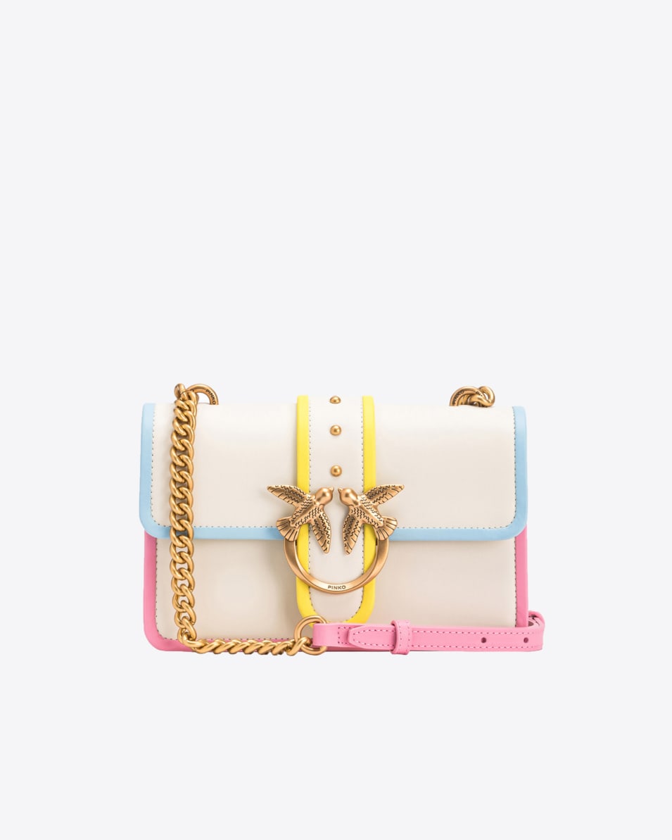 Pinko Mini Love Bag One Leder mehrfarbige Kanten