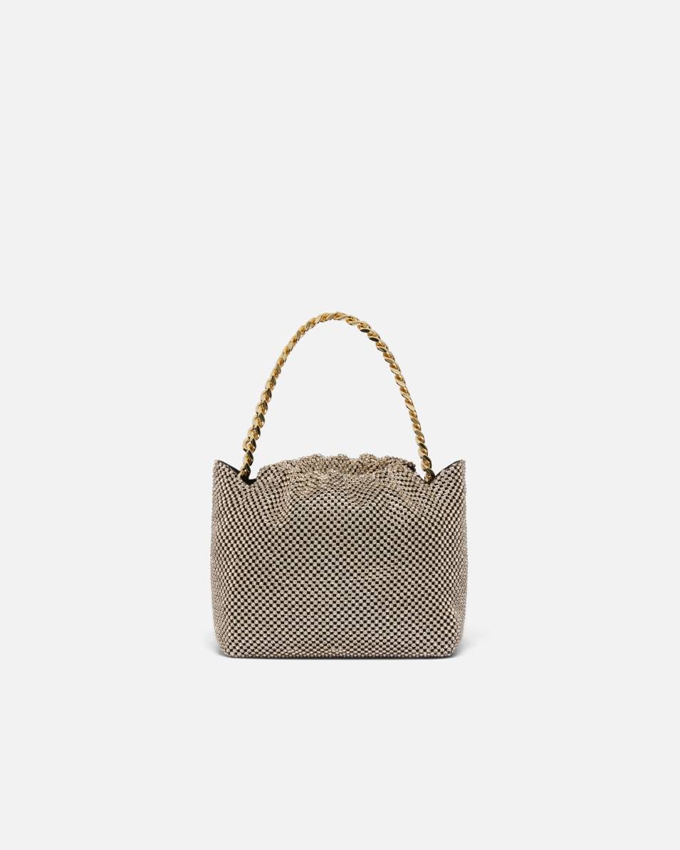 Pinko Mini-Pochette aus Strass-Mesh