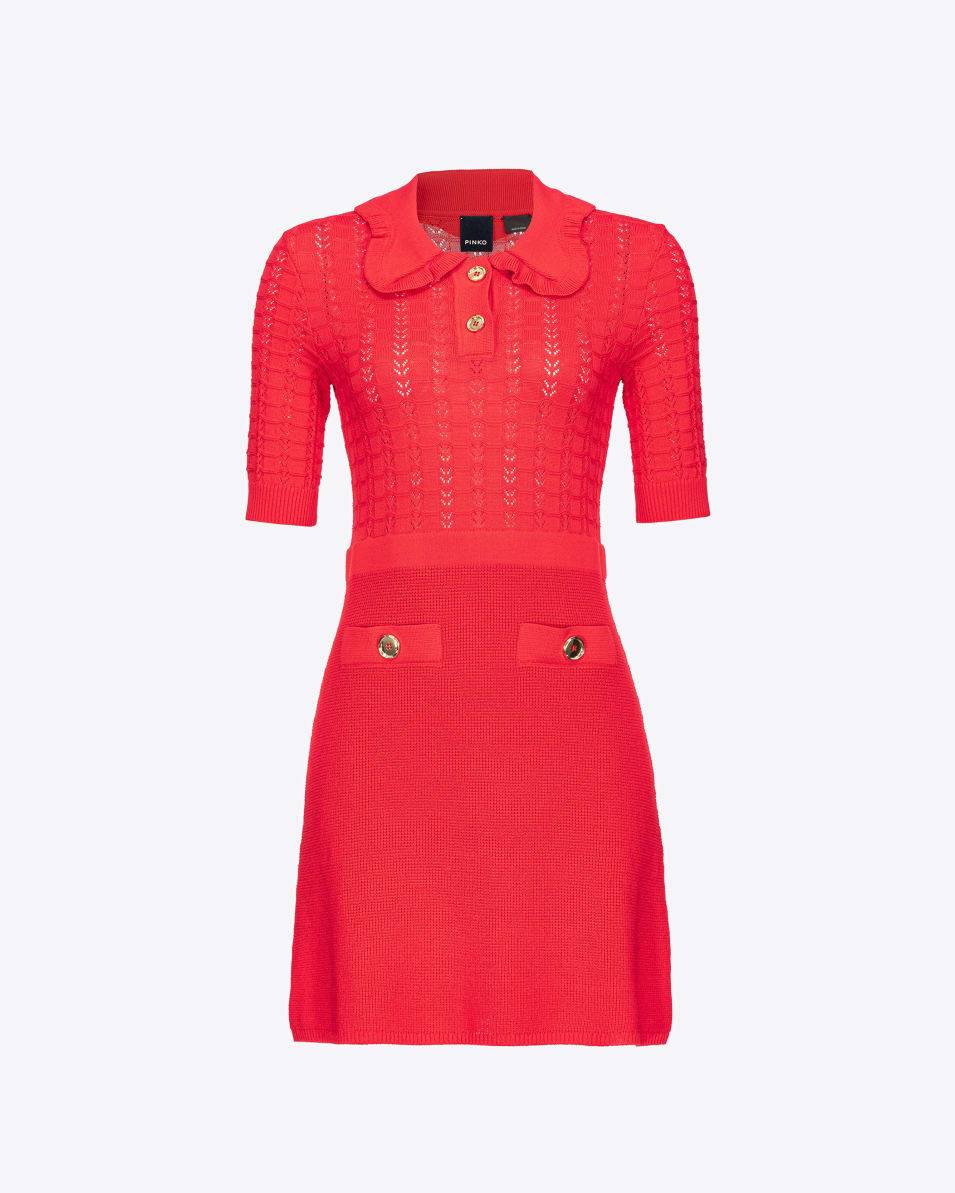 Pinko Minikleid aus Strick mit Fächermuster