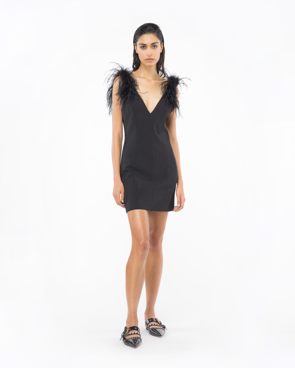 Pinko Minikleid Mit Federn
