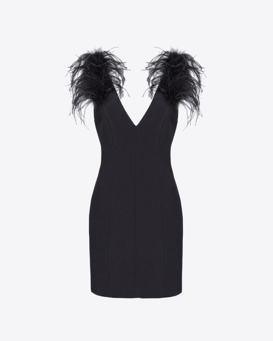 Pinko Minikleid mit Federn