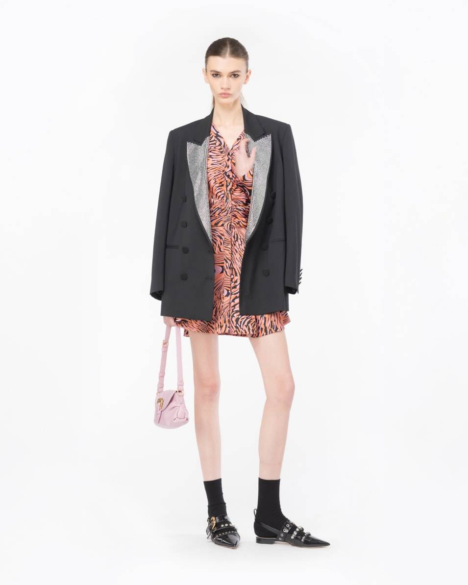 Pinko Minikleid Satin Verzerrter Print