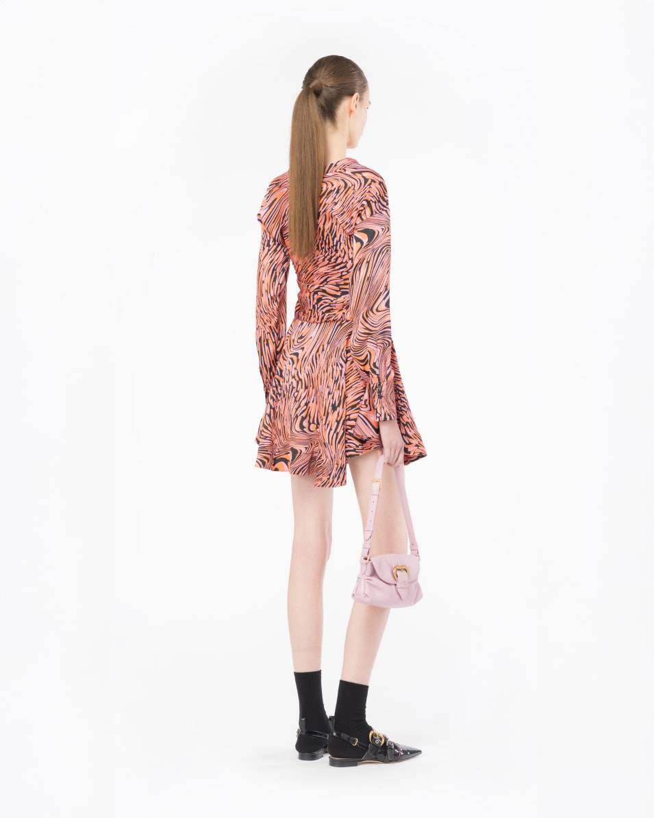 Pinko Minikleid Satin Verzerrter Print