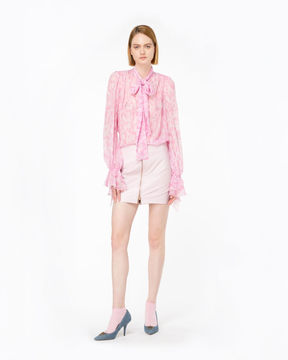 Pinko Minirock Aus Beschichtetem Vintage-Leder