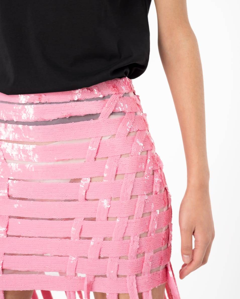 Pinko Minirock Paillettenbänder Mit Fransen