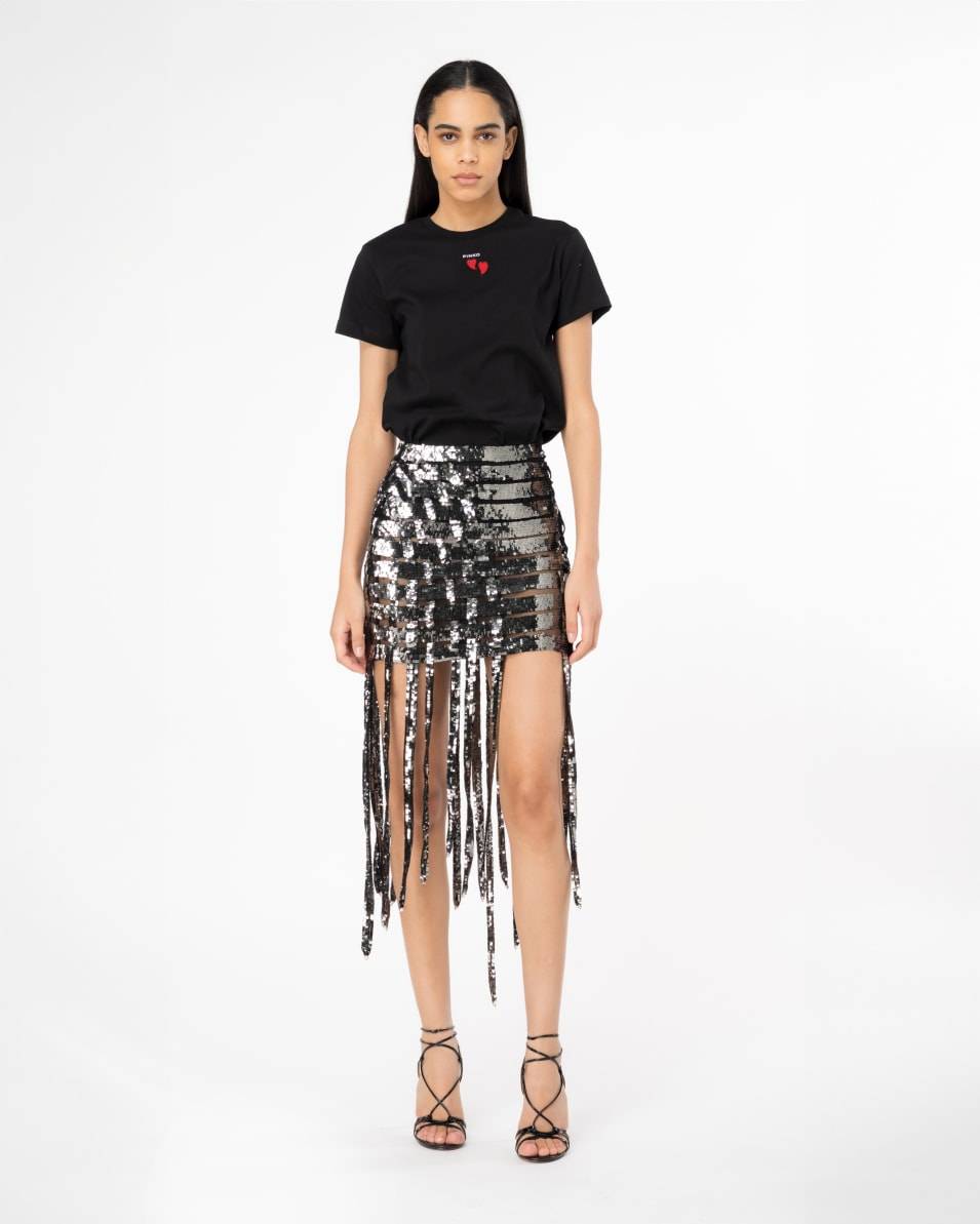 Pinko Minirock Paillettenbänder Mit Fransen
