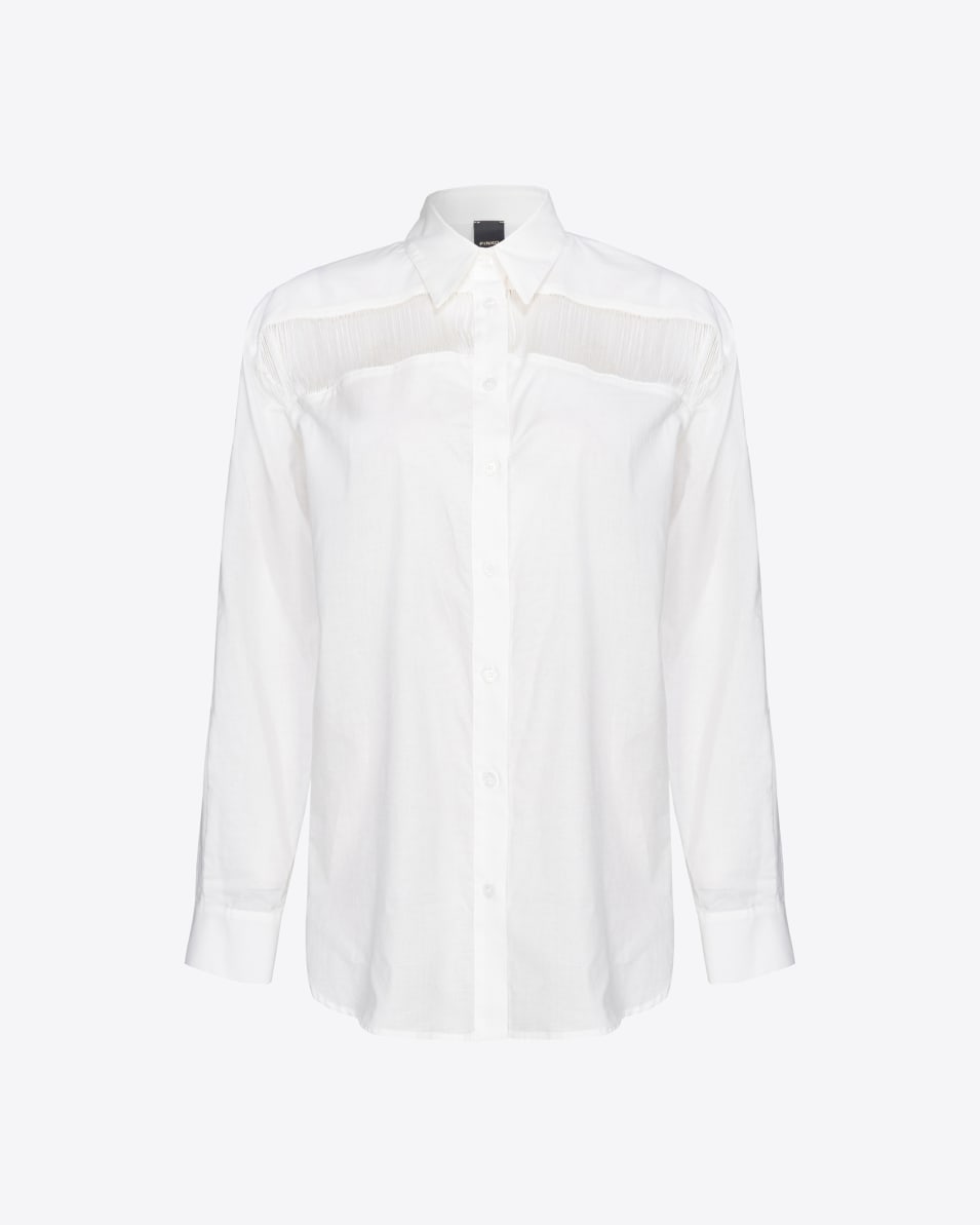 Pinko Musselin-Hemdbluse mit Fransen