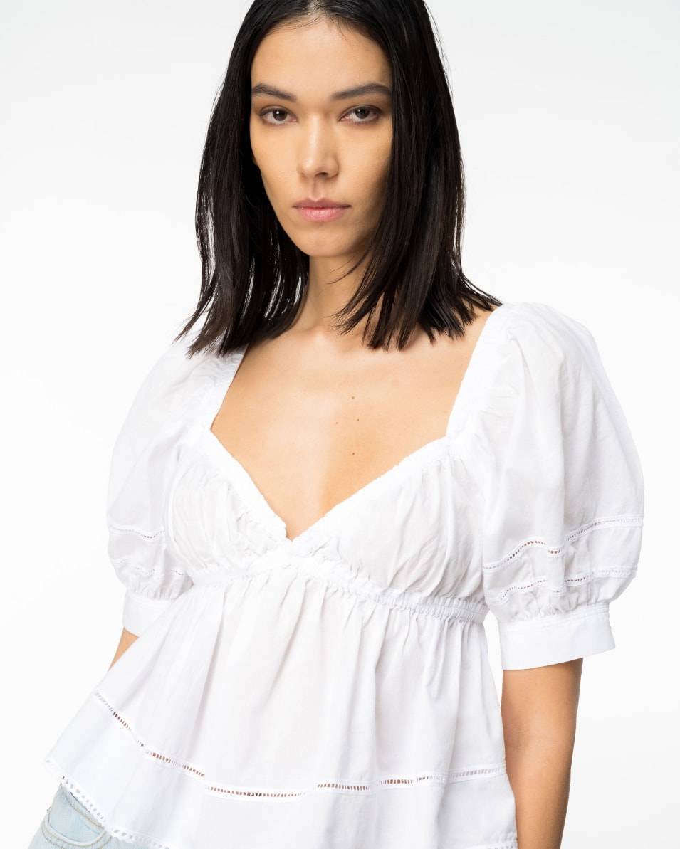 Pinko Musselin-Shirt Mit Stickerei