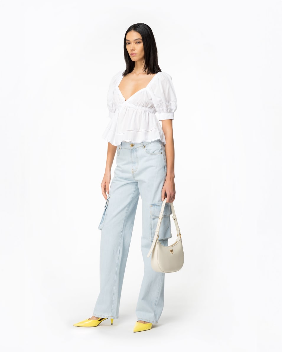 Pinko Musselin-Shirt Mit Stickerei