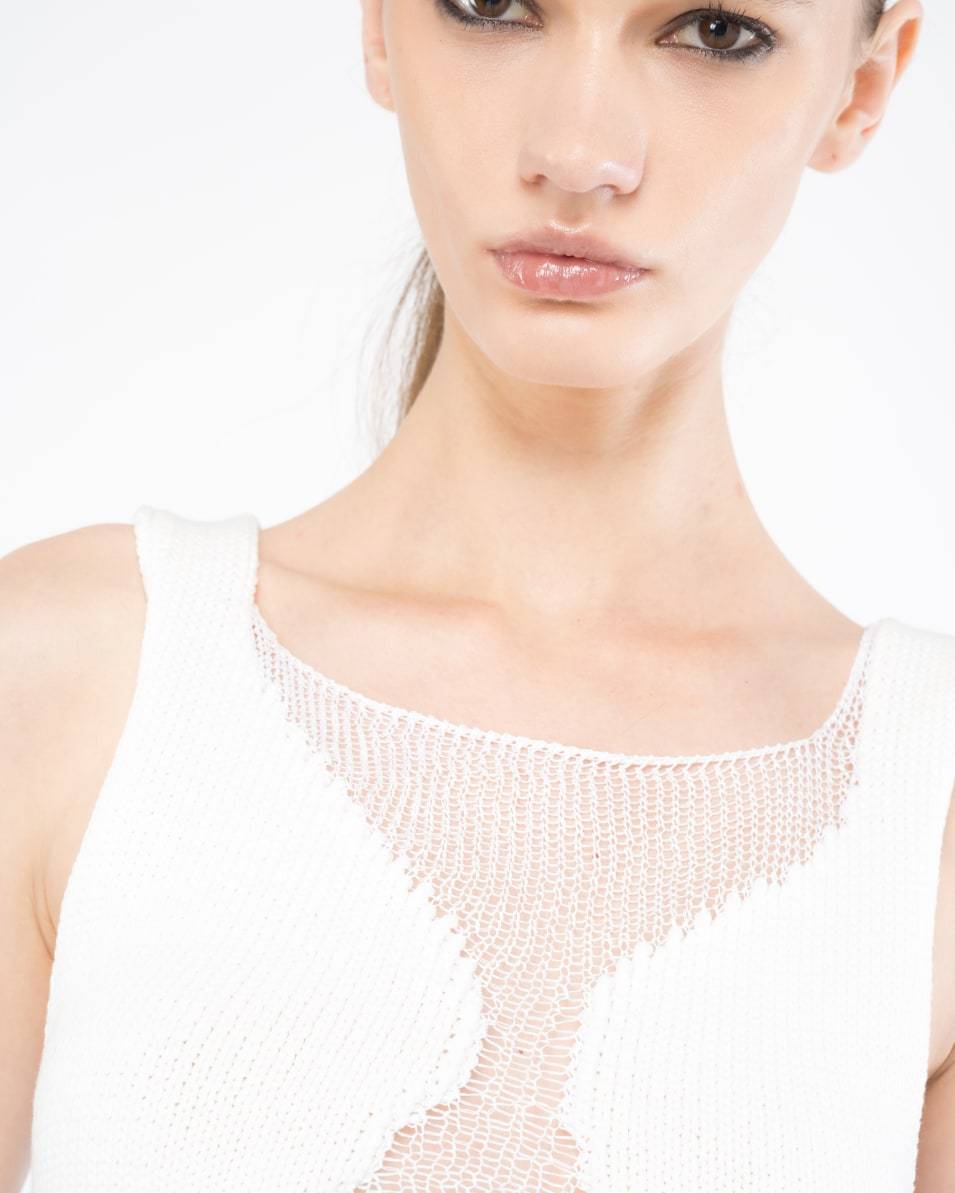 Pinko Netz-Top Patch Transparent