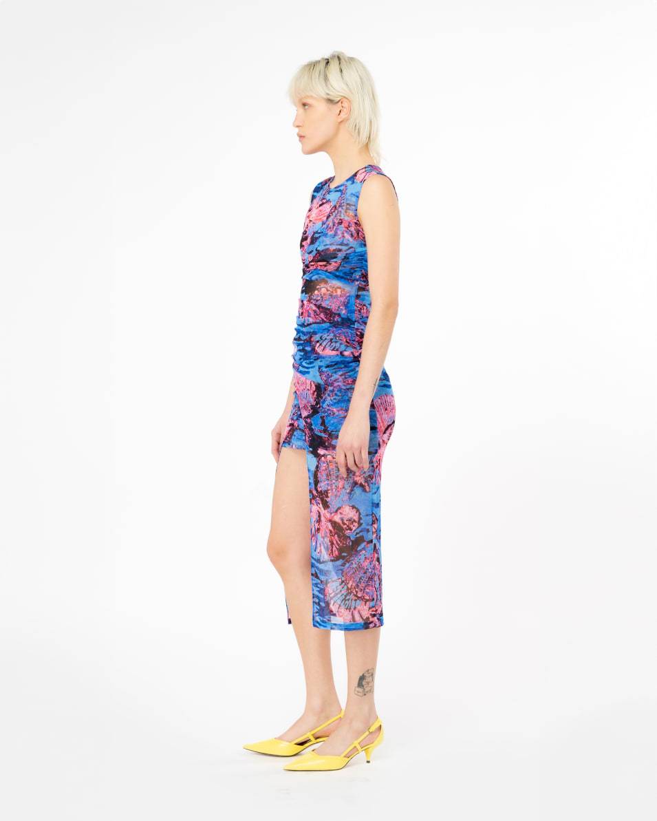 Pinko Netzkleid Print Chemical Sea