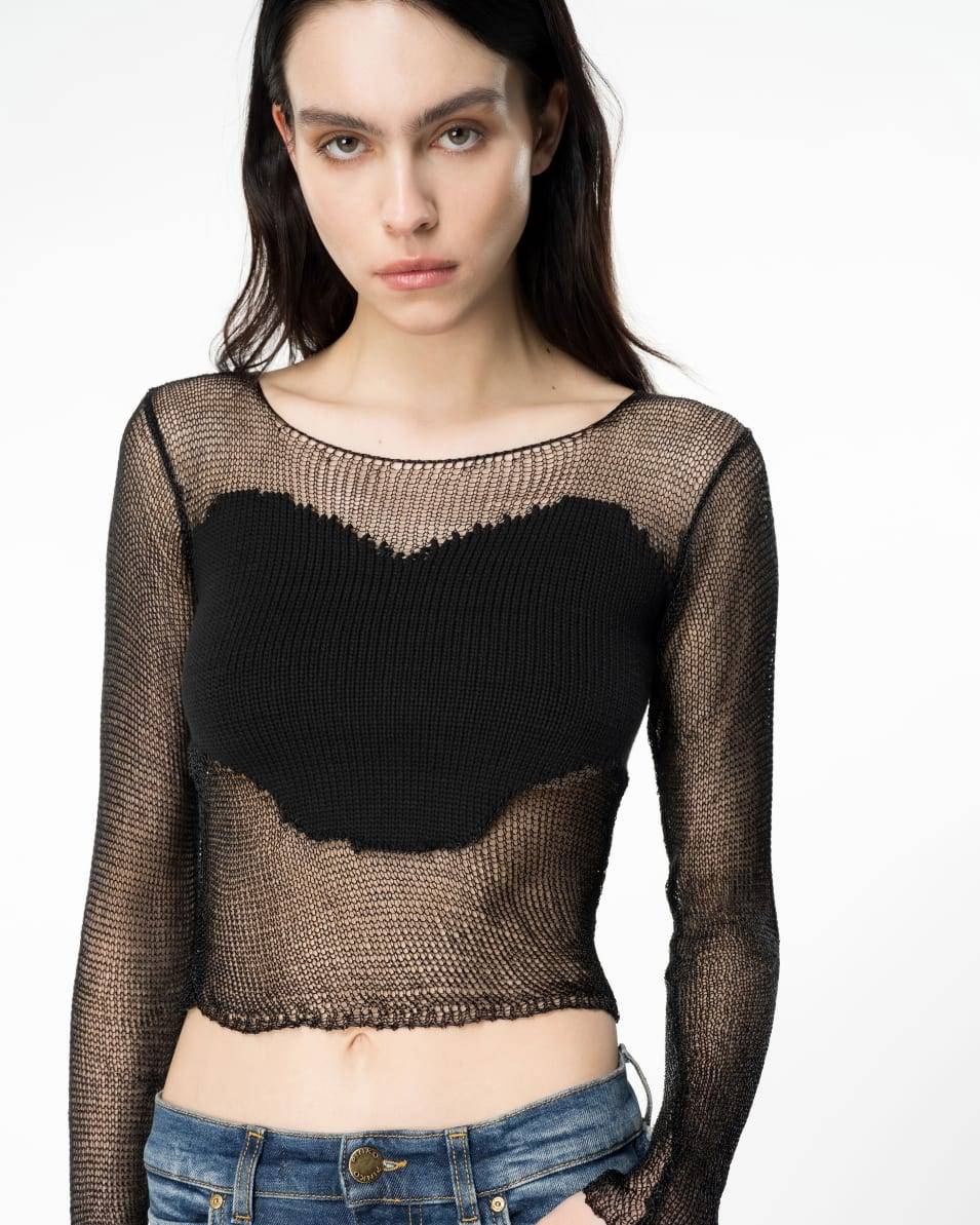 Pinko Netzpullover Mit Aufnäher