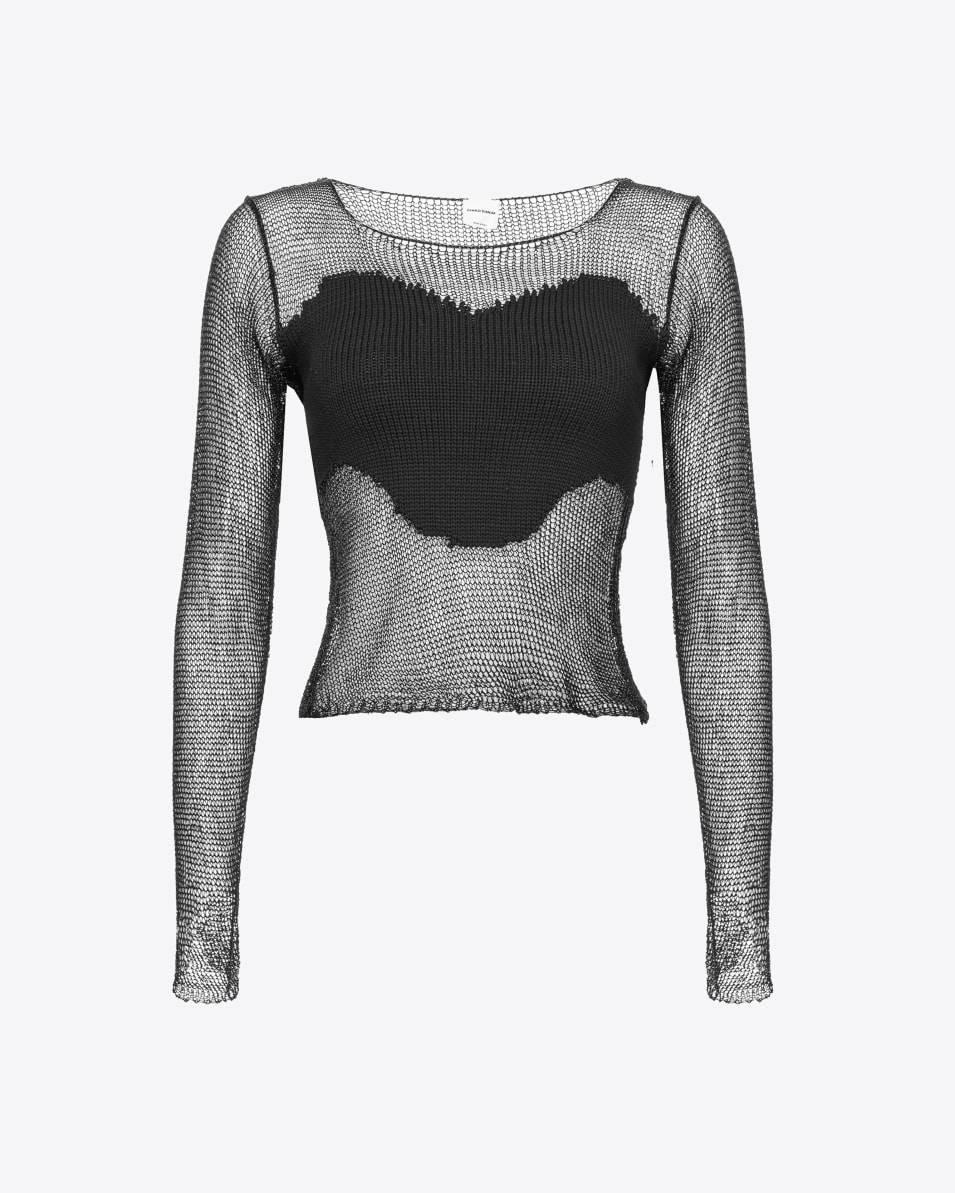 Pinko Netzpullover mit Aufnäher