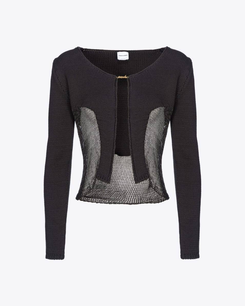 Pinko Netzpullover mit Aufnäher