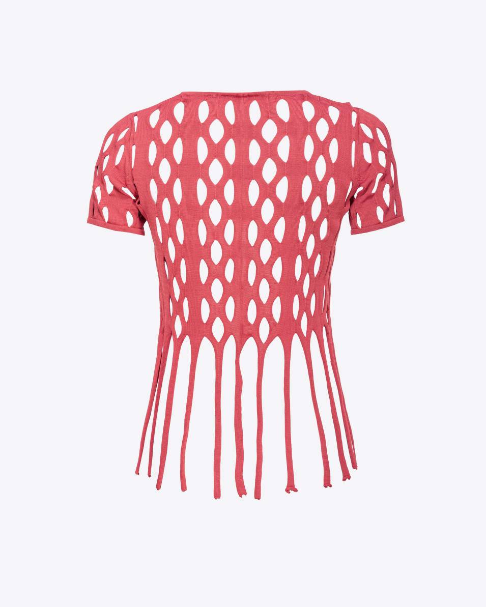 Pinko Oberteil In Netzoptik Mit Fransen