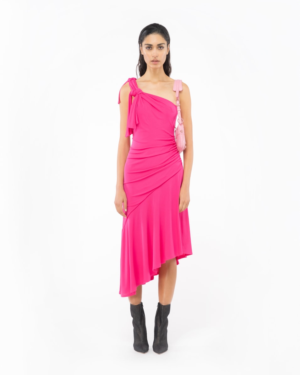 Pinko One-Shoulder-Kleid Mit Volant