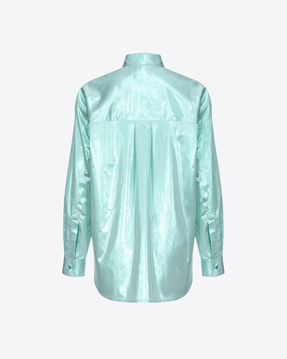 Pinko Oversize-Hemdbluse Aus Lurex-Popeline