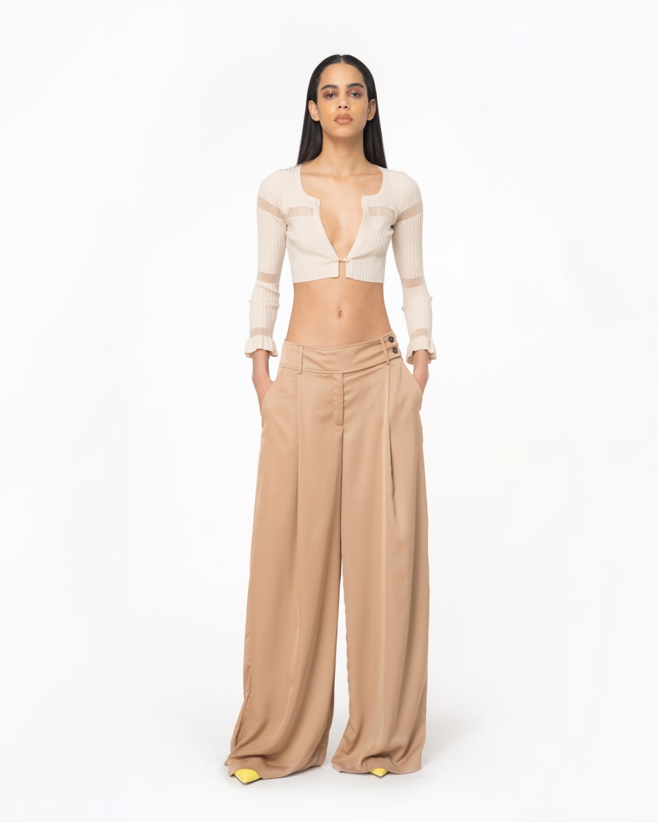 Pinko Palazzo-Hose Aus Mattem Satin