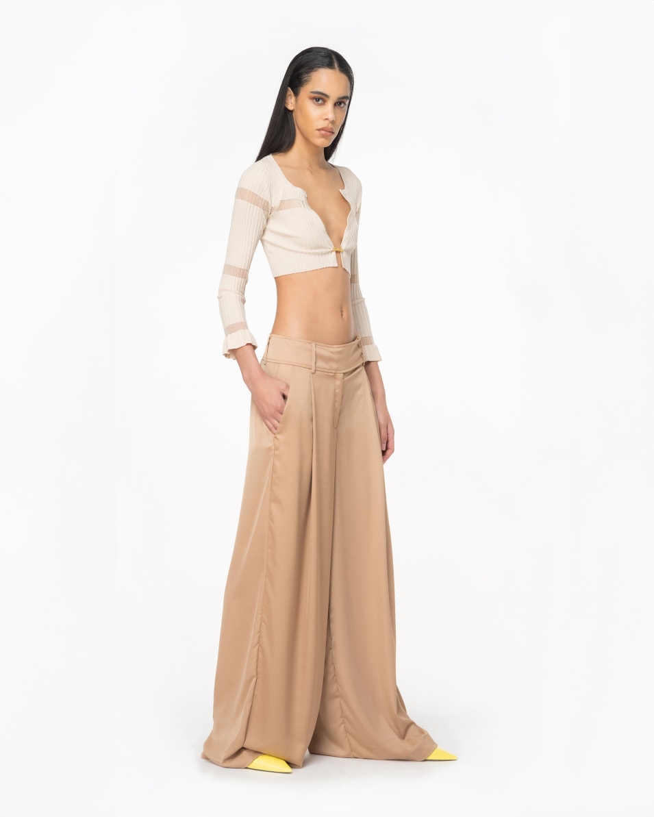 Pinko Palazzo-Hose Aus Mattem Satin