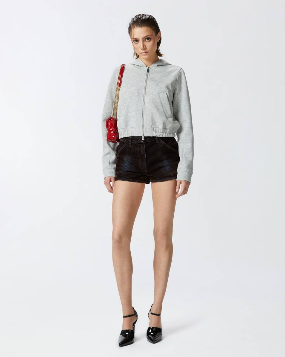 Pinko Pantaloncini Aderenti In Denim Flock