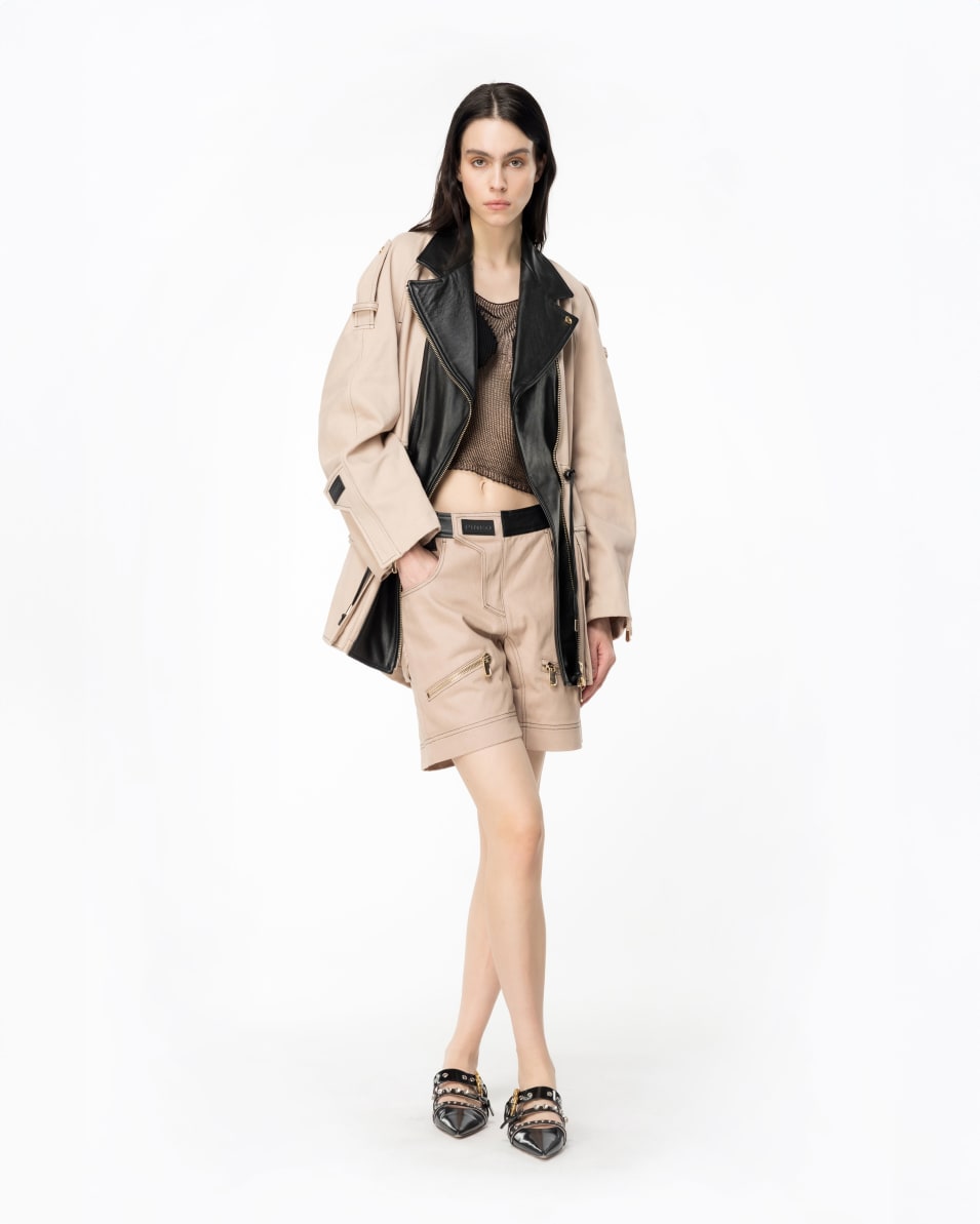 Pinko Parka Aus Baumwolle Und Leder