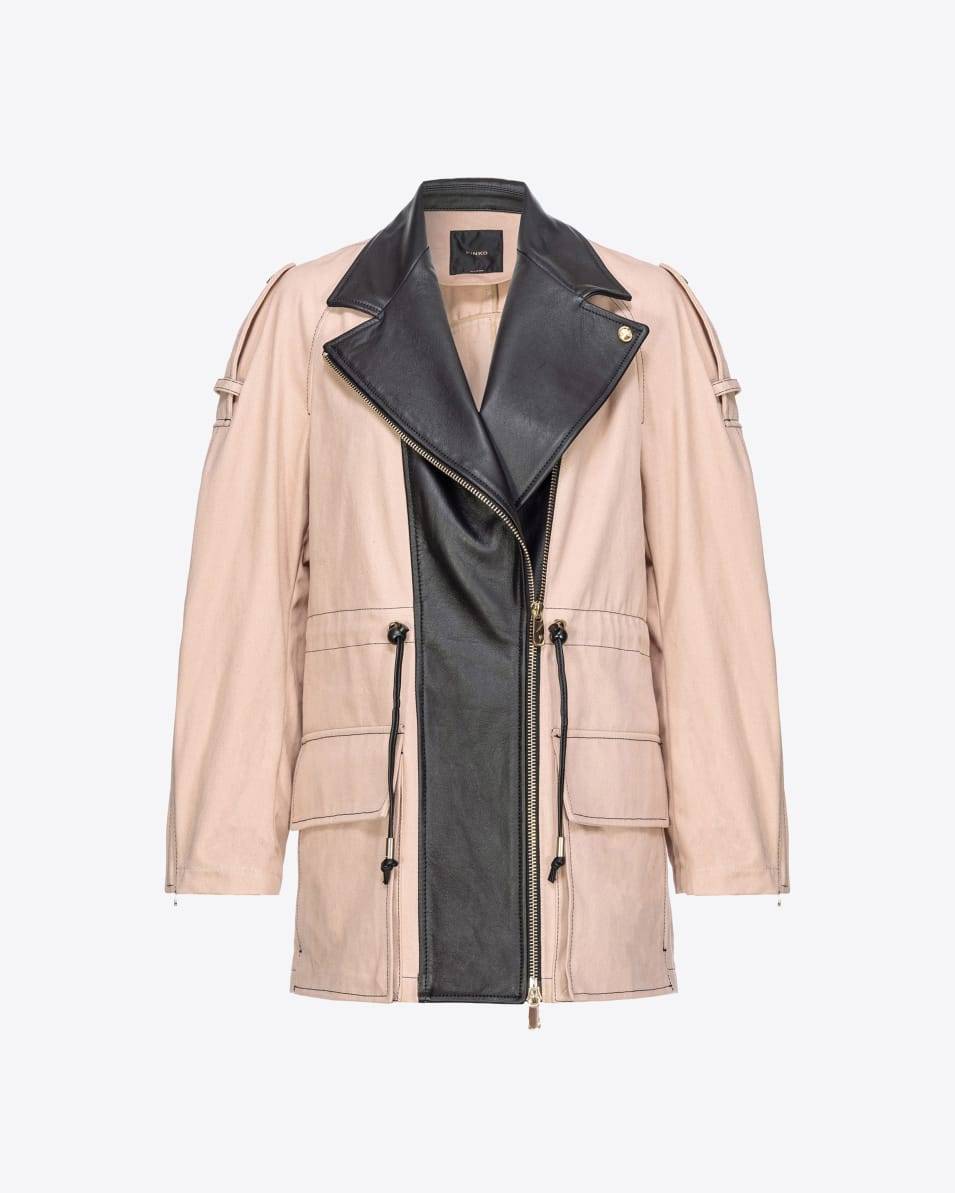 Pinko Parka aus Baumwolle und Leder