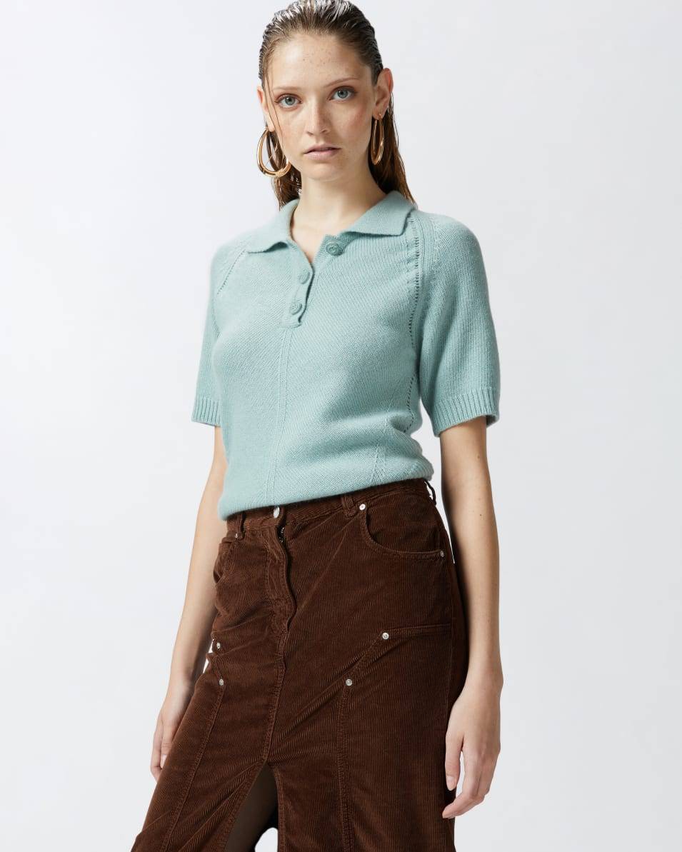 Pinko Poloshirt Aus Woll-Kaschmir-Gemisch