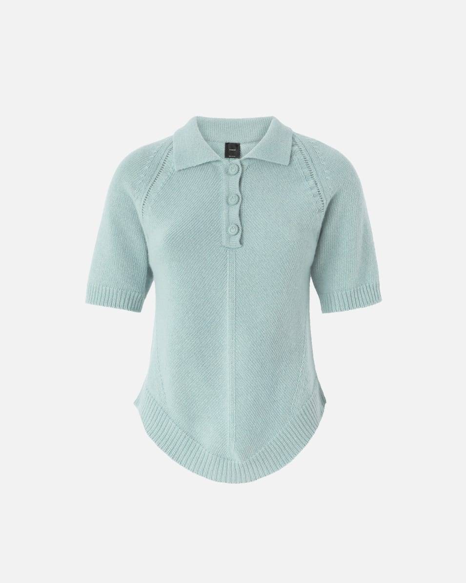 Pinko Poloshirt aus Woll-Kaschmir-Gemisch