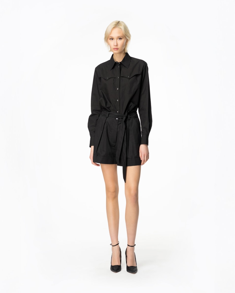 Pinko Popeline-Hemdbluse Mit Spitzer Passe