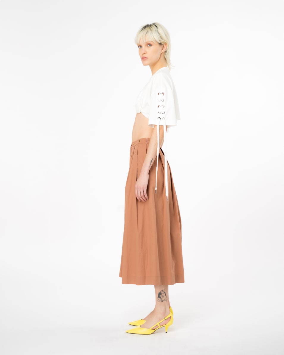 Pinko Popeline-Rock Mit Metallknöpfen