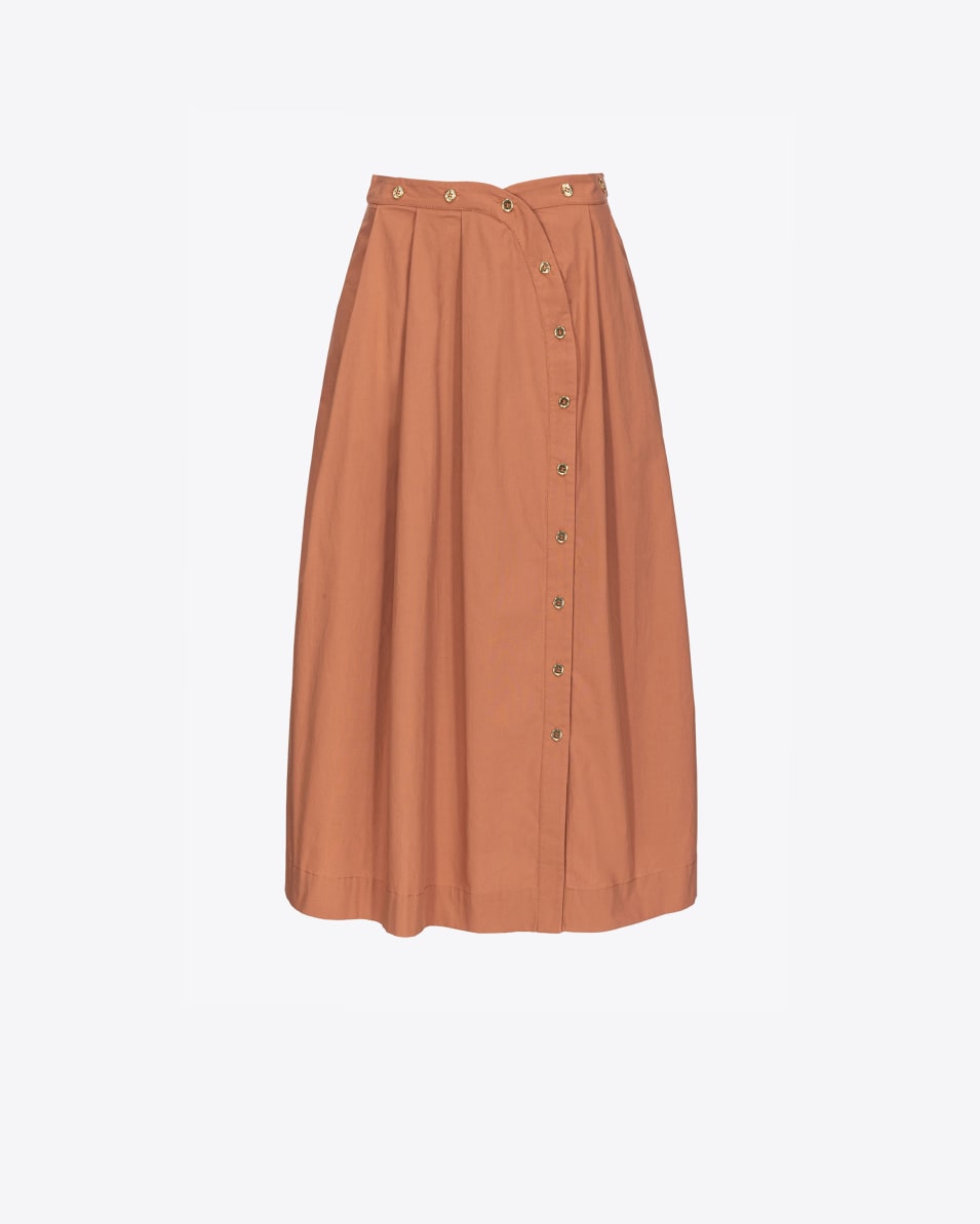 Pinko Popeline-Rock mit Metallknöpfen