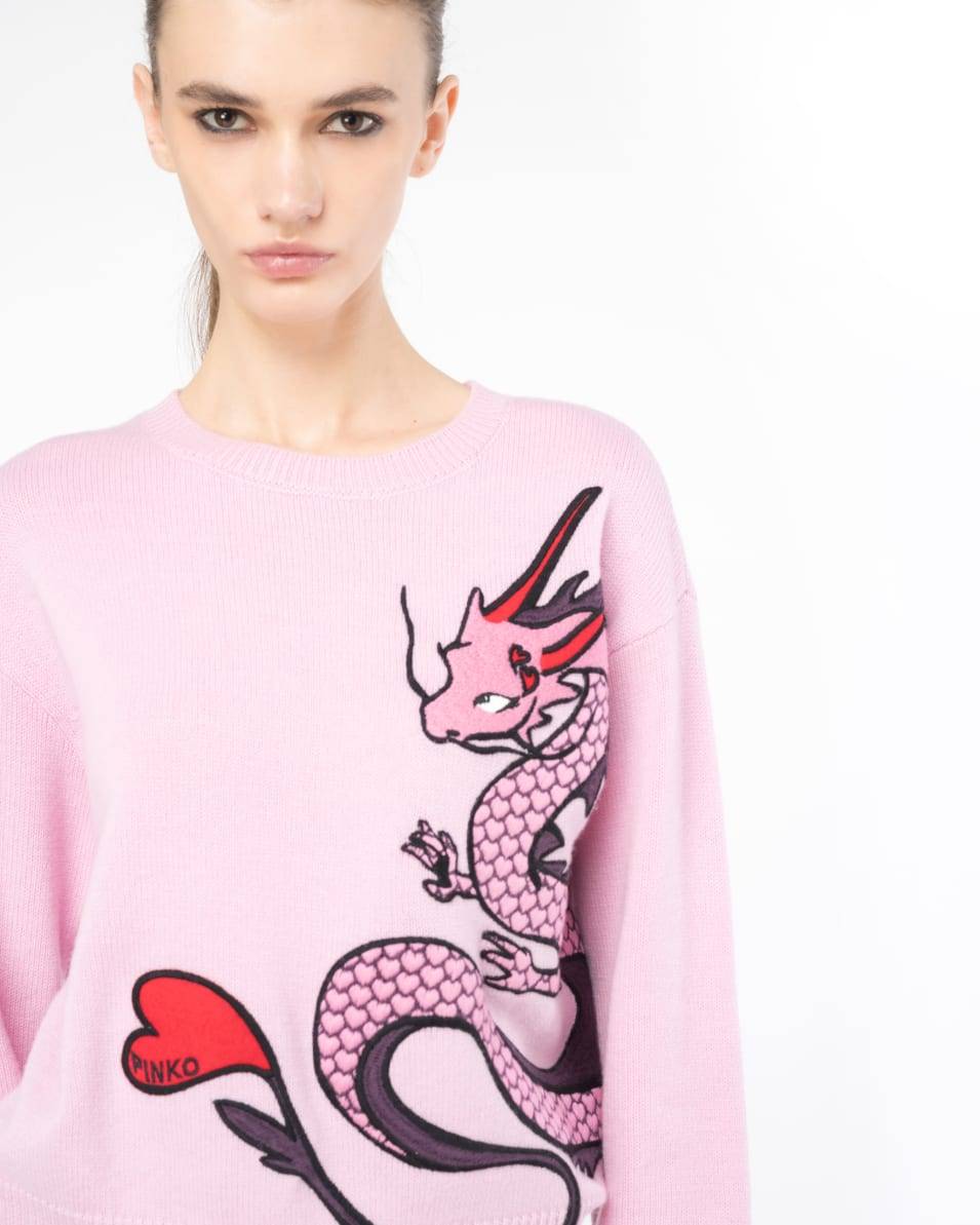 Pinko Pulli Drachenstickerei