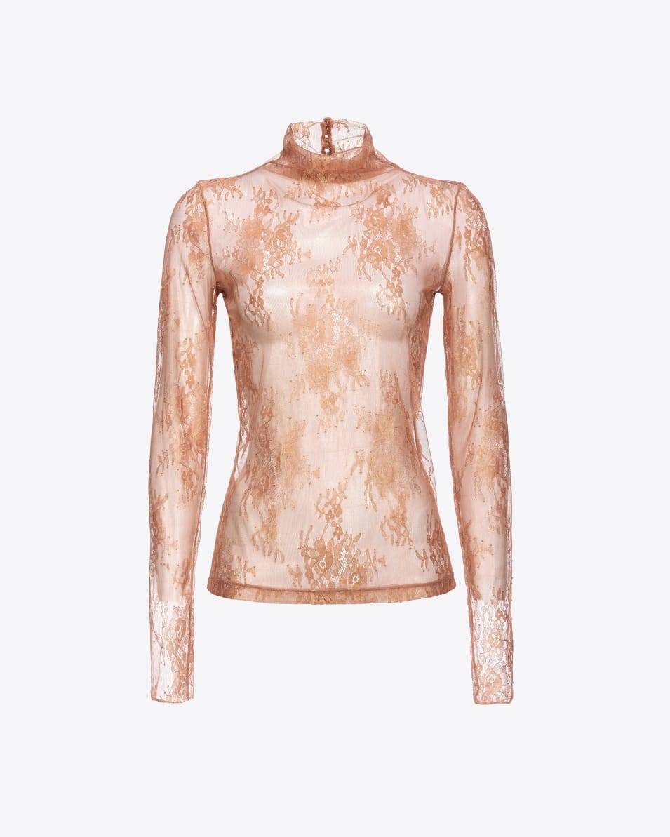Pinko Pullover aus Metallic-Spitze