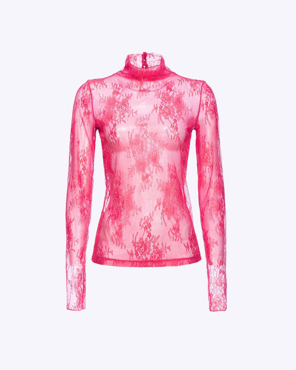 Pinko Pullover aus Metallic-Spitze