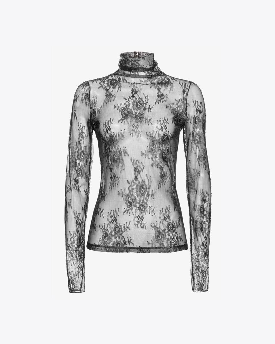 Pinko Pullover aus Metallic-Spitze