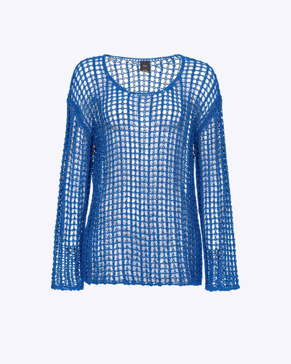 Pinko Pullover Schnurnetz Glänzend