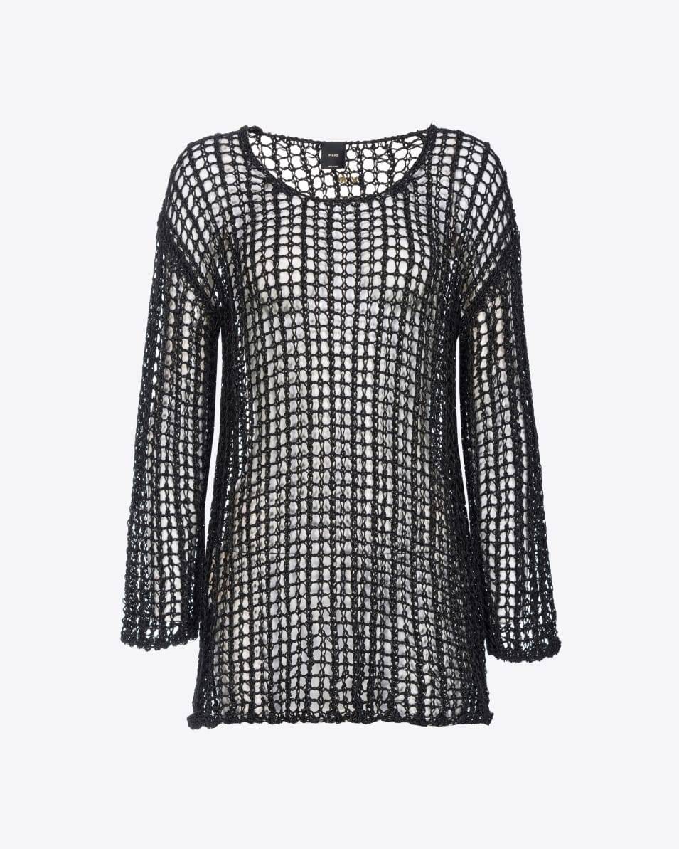 Pinko Pullover Schnurnetz glänzend