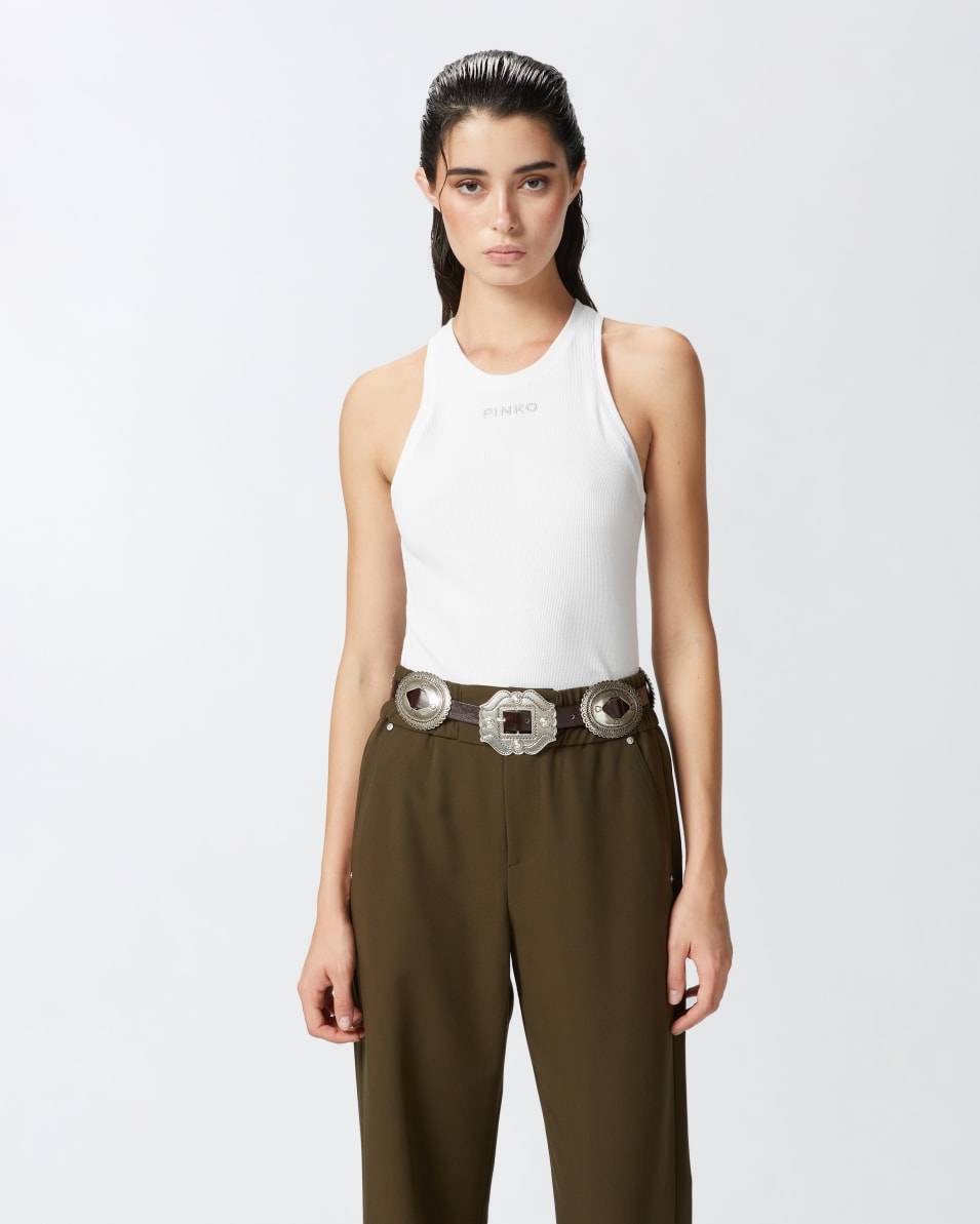 Pinko Rippen-Tanktop Mit Logo