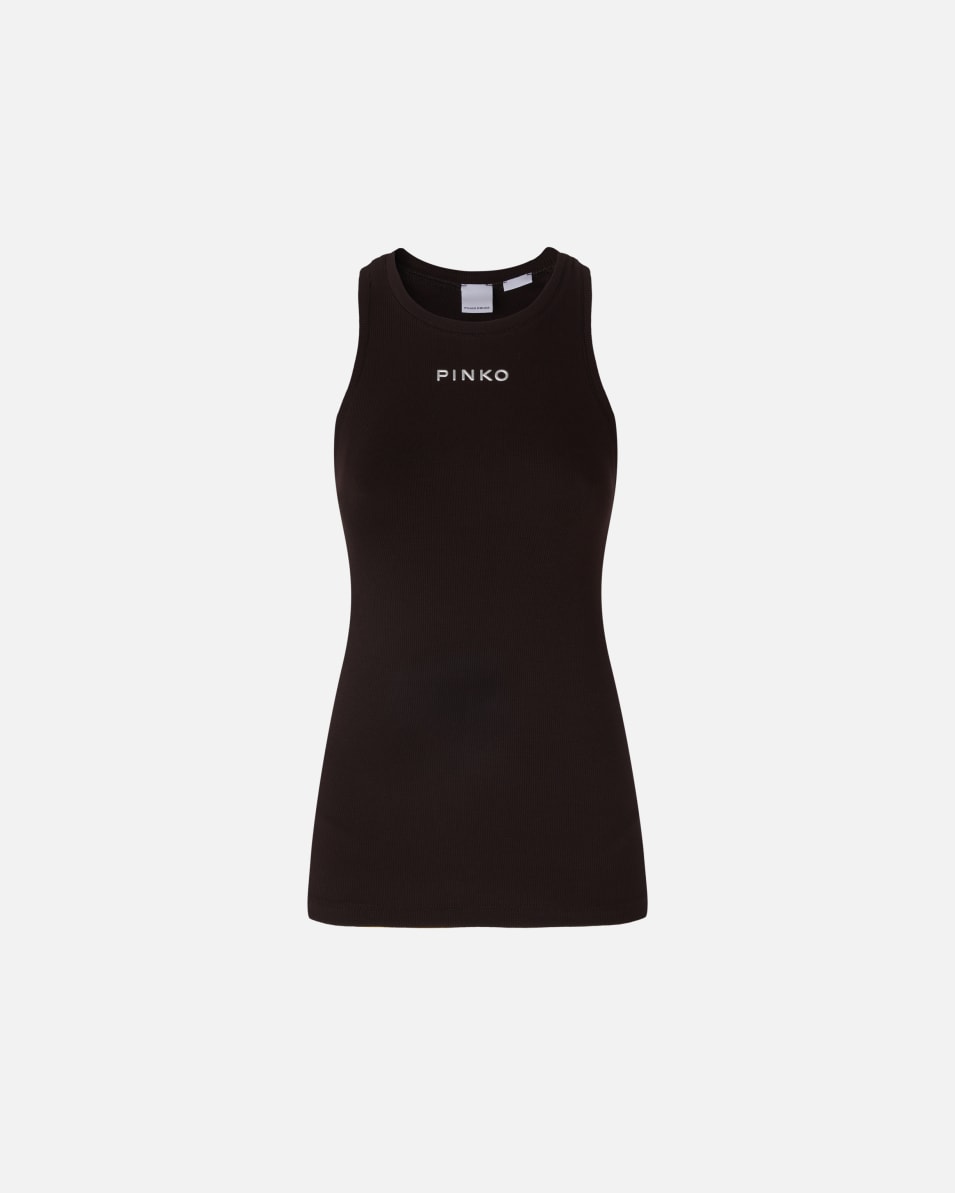 Pinko Rippen-Tanktop mit Logo