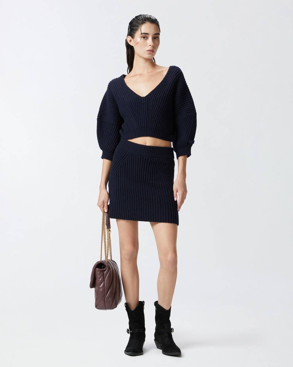 Pinko Rippstrick-Minirock Aus Woll-Kaschmir-Mix