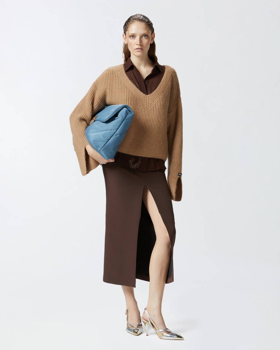 Pinko Rippstrick-Pulli Mit V-Ausschnitt