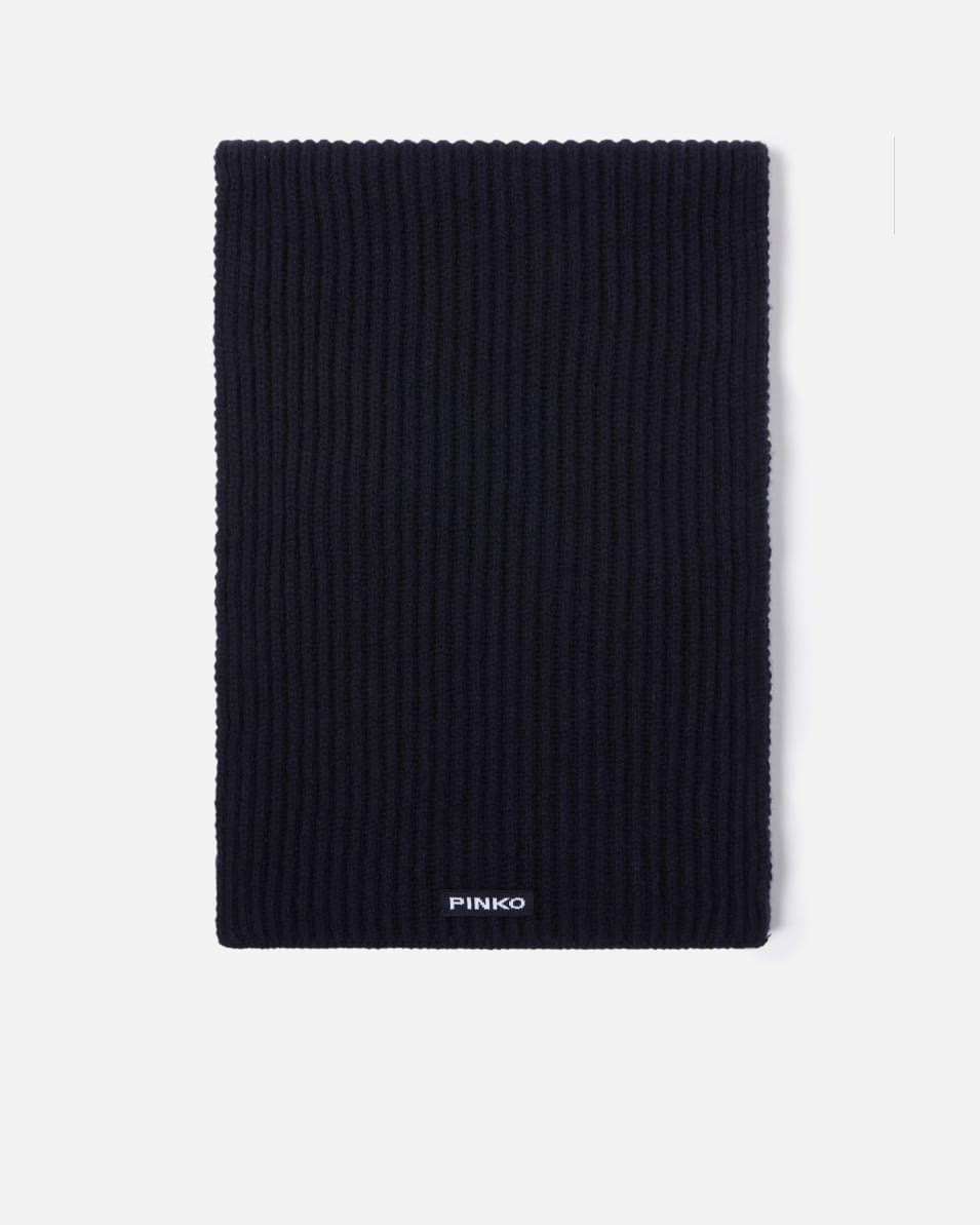 Pinko Rippstrick-Schal aus Woll-Kaschmir-Mix