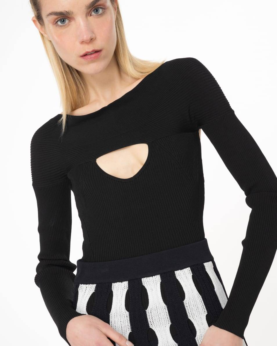 Pinko Rippstrickpullover Mit Cut-outs