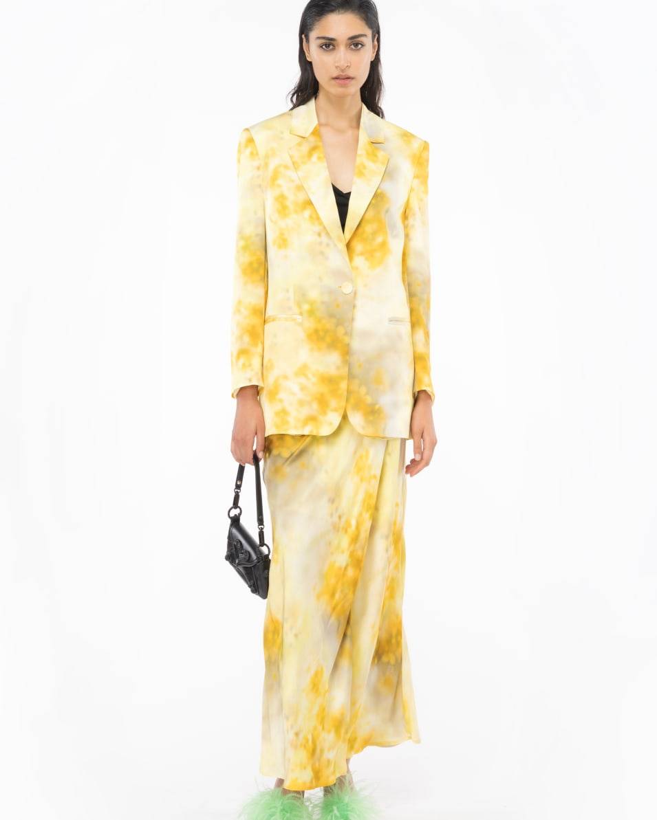 Pinko Satinblazer Blume Mit Farbverlauf