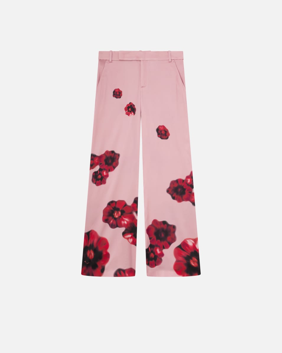 Pinko Satinhose mit Blumenprint