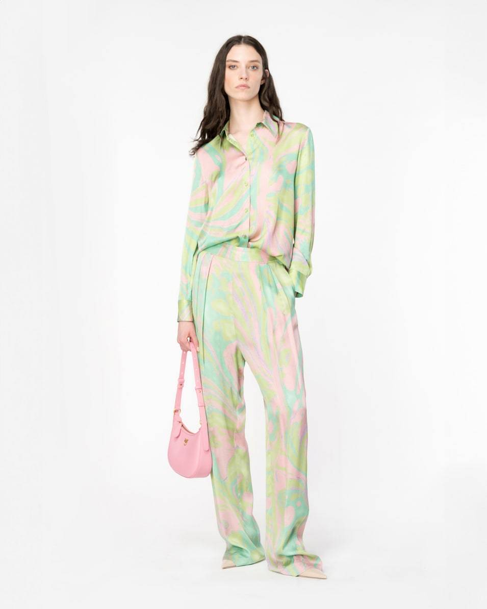 Pinko Satinhose Splash-Print