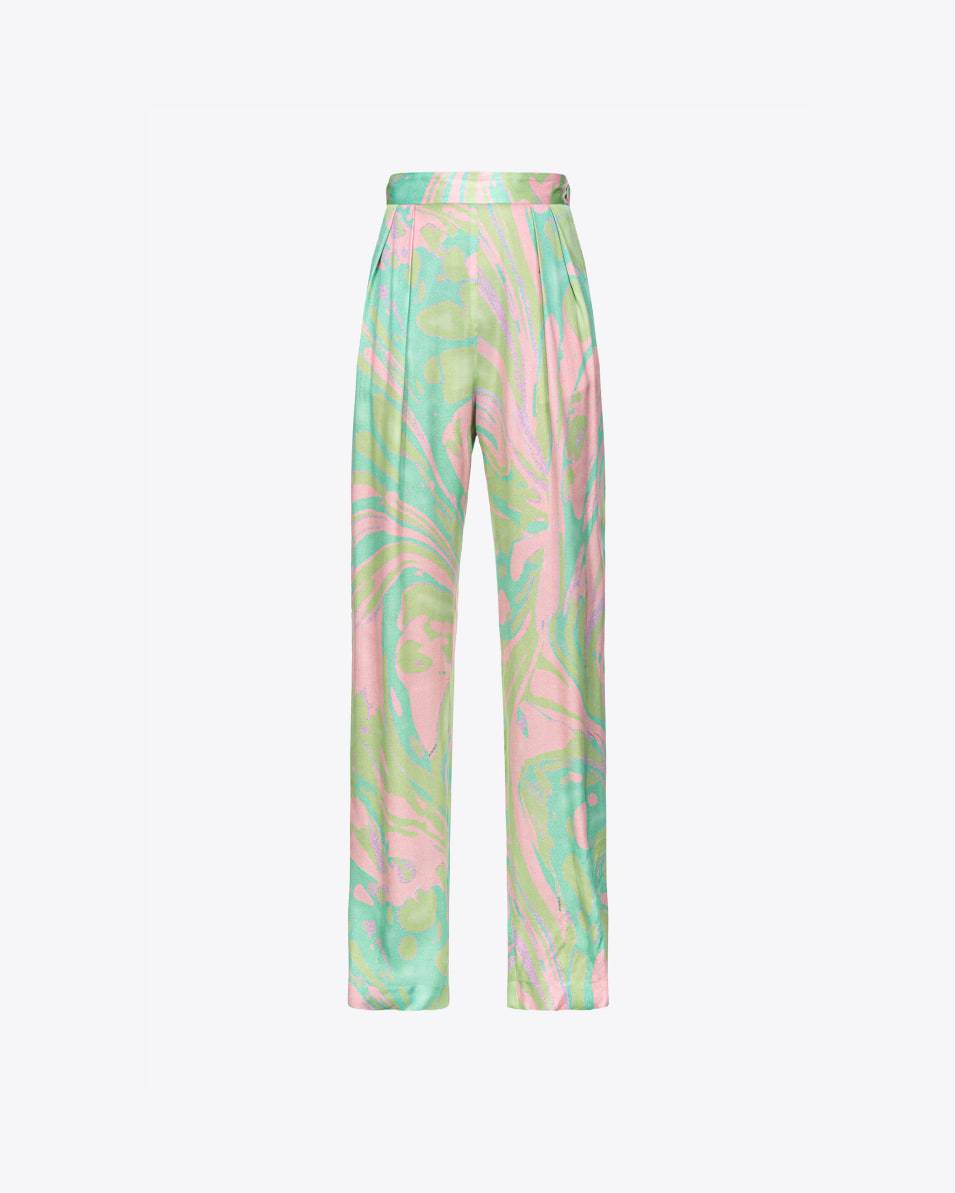 Pinko Satinhose Splash-Print