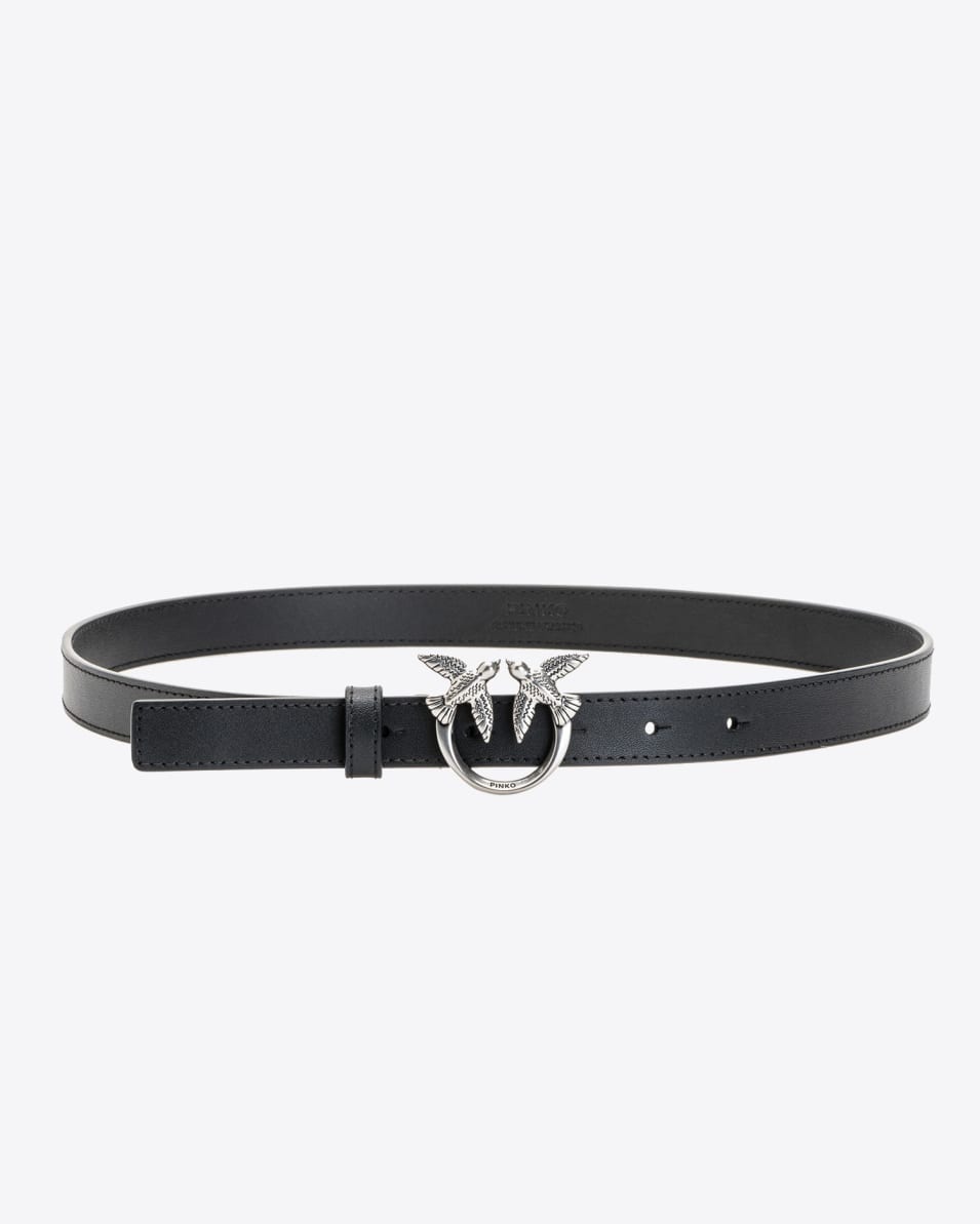 Pinko Schmaler Love Birds-Ledergürtel