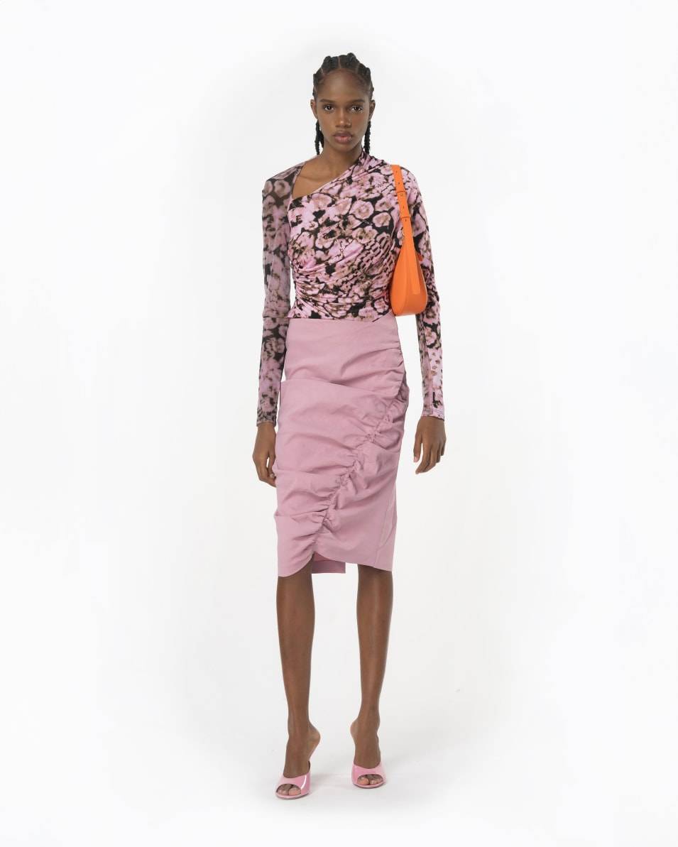 Pinko Shirt Aus Jersey Und Tüll Coral Scanner