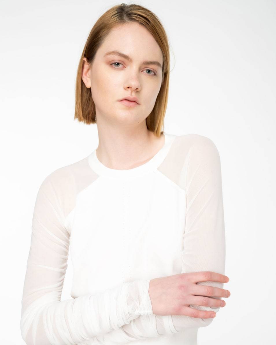 Pinko Shirt Mit Tüllärmeln